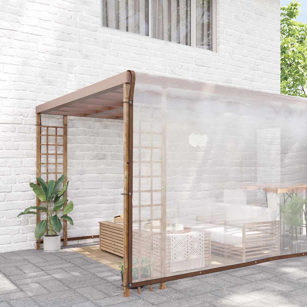Vidaxl transparente Tarke mit Segelringen 8x10 m Polyethylen