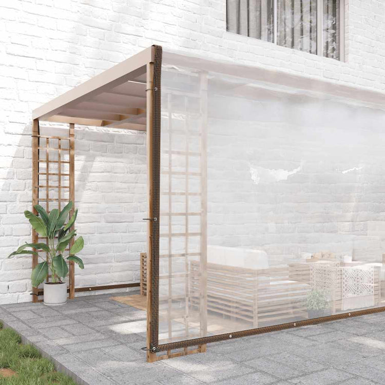 Vidaxl transparente Tarpaulin mit Segelringen 8x12 m Polyethylen