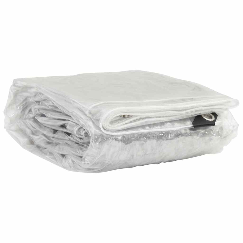 VIDAXL transparente Planen mit Segelringen 2x6 M PVC