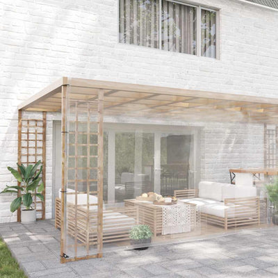 VIDAXL transparente Planen mit Segelringen 5x8 m PVC
