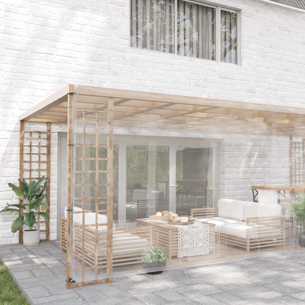 VIDAXL transparente Planen mit Segelringen 5x10 m PVC
