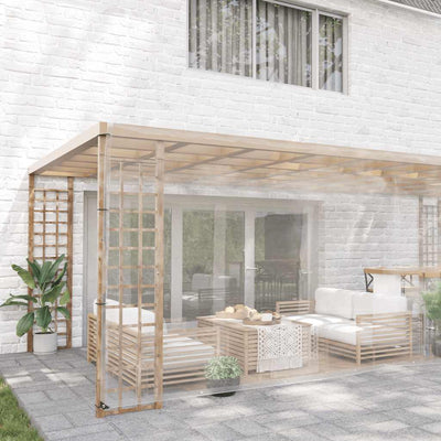 VIDAXL transparente Planen mit Segelringen 5x10 m PVC