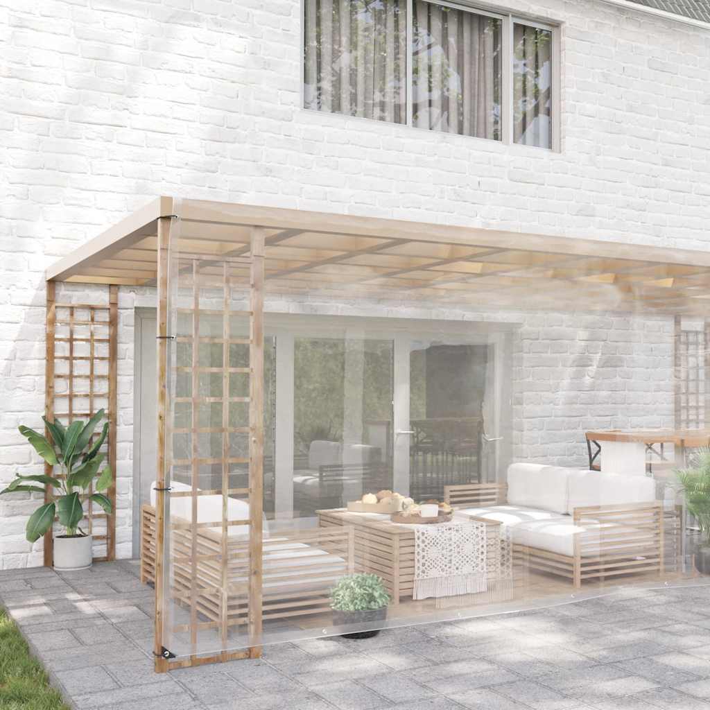 VIDAXL transparente Planen mit Segelringen 6x8 m PVC