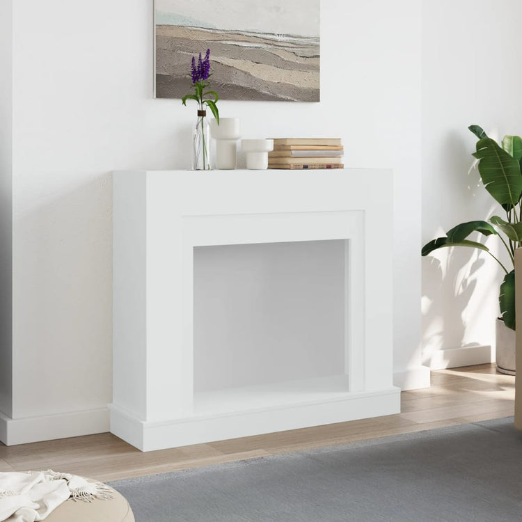 Vidaxx Kaminverkleidung 100x30x87,5 cm Holzwerkstoff weiß