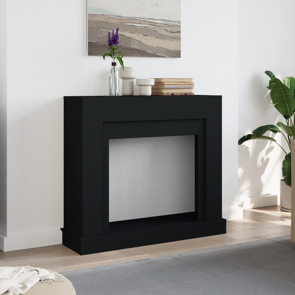 Vidaxx Kaminverkleidung 100x30x87,5 cm verarbeitetes Holz schwarz