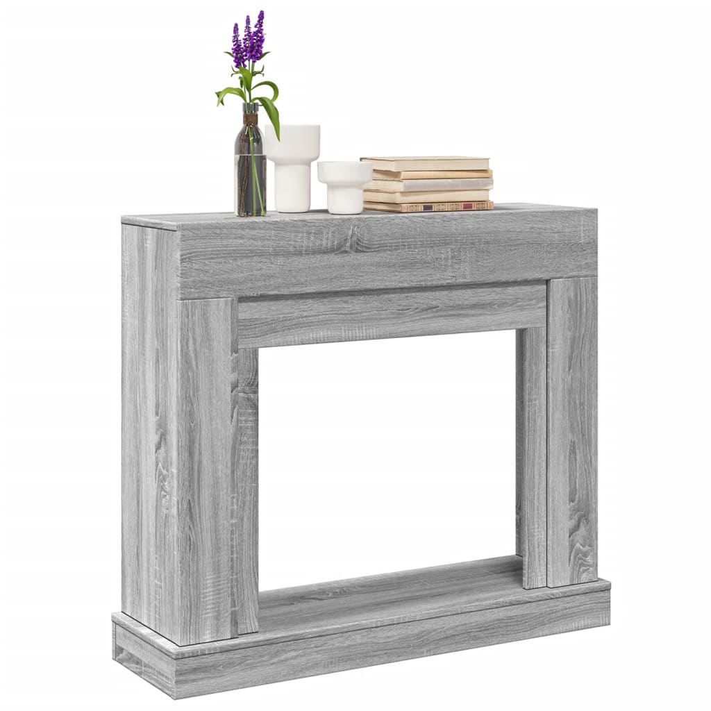 VidaXL-Kaminverkleidung 100 x 30 x 87,5 cm, Holzwerkstoff, Farbe Sonoma-Eiche, Grau