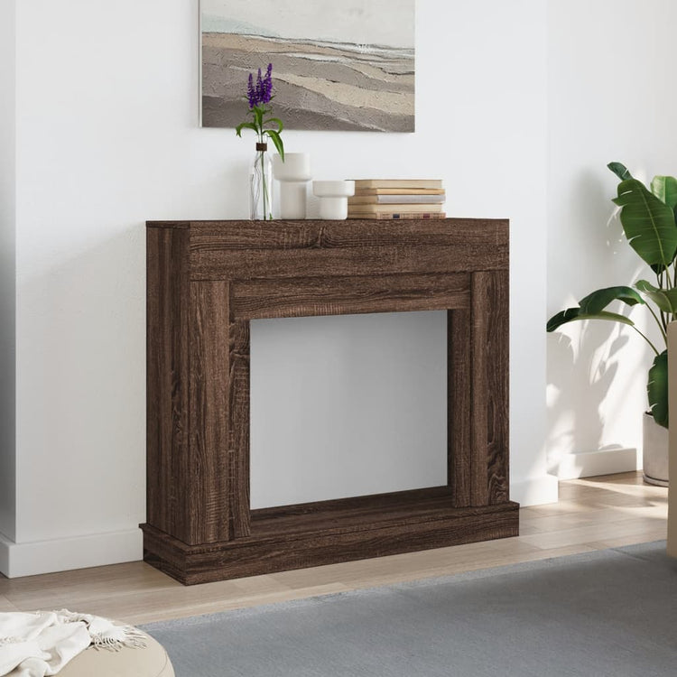 Vidaxx Kaminverkleidung 100 x 30 x 87,5 cm, Holzwerkstoff, braune Eiche