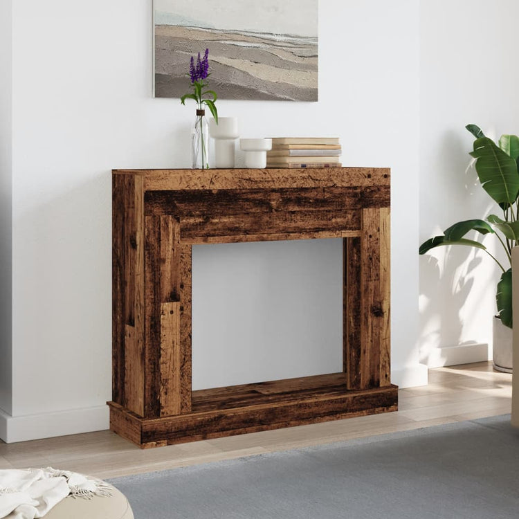 Vidaxx Kaminverkleidung 100x30x87,5 cm behandeltes Holz, altholzfarben