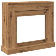 Vidaxxl-Kaminverkleidung 100 x 30 x 87,5 cm, handgefertigtes Holz, handwerklich eichenfarben - afbeelding 2