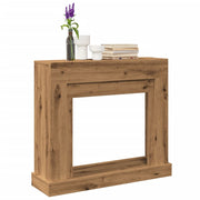 Vidaxxl-Kaminverkleidung 100 x 30 x 87,5 cm, handgefertigtes Holz, handwerklich eichenfarben - afbeelding 1