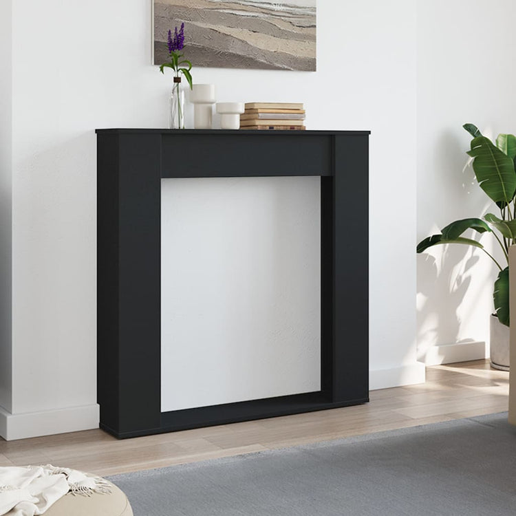 Vidaxx Kaminverkleidung 100x20x100 cm verarbeitetes Holz schwarz