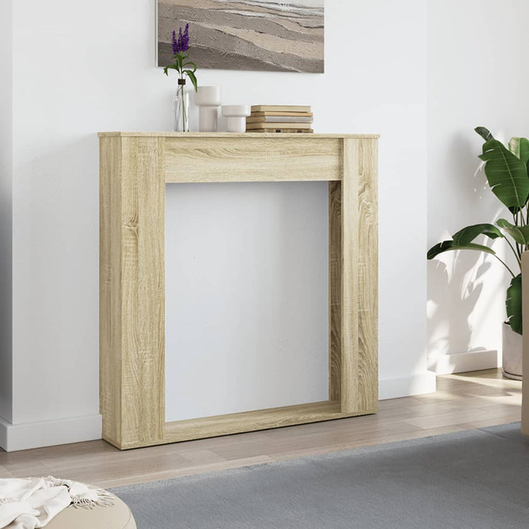 VidaXL Kaminverkleidung 100x20x100 cm Holzwerkstoff Sonoma-Eiche-farbig