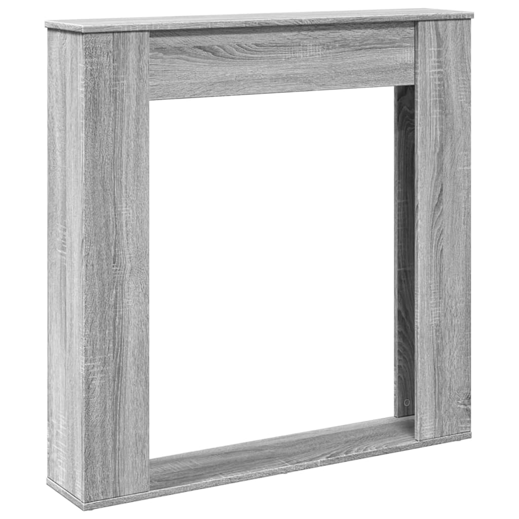 Vidaxxl Kaminverkleidung 100 x 20 x 100 cm, Holzwerkstoff, Farbe Sonoma-Eiche, Grau