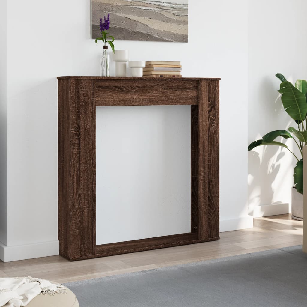 Vidaxx Kaminverkleidung 100 x 20 x 100 cm, Holzwerkstoff, braune Eiche
