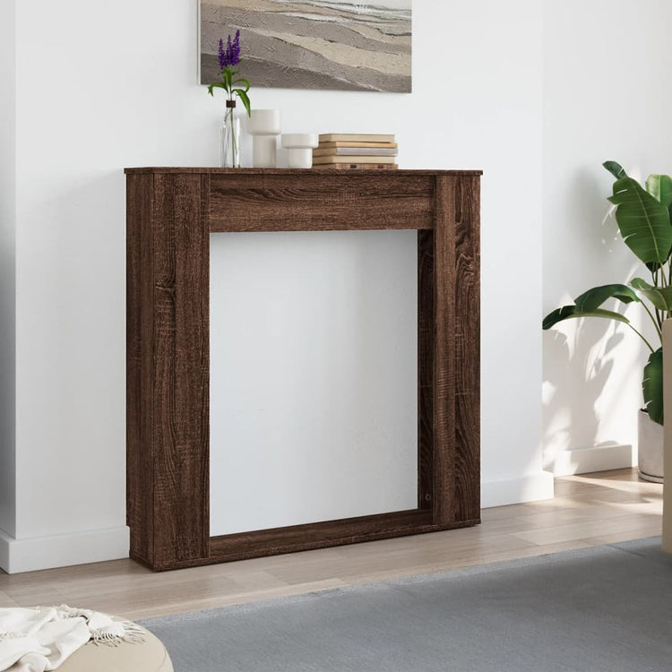 Vidaxx Kaminverkleidung 100 x 20 x 100 cm, Holzwerkstoff, braune Eiche