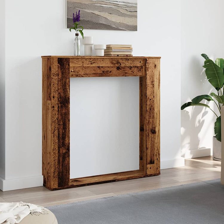 VidaXL Kaminverkleidung 100x20x100 cm behandeltes Holz, altholzfarben