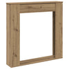 Vidaxx-Kaminverkleidung 100x20x100 cm, handgefertigtes Holz, handwerklich eichenfarben