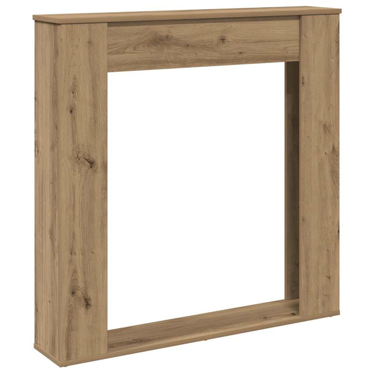Vidaxx-Kaminverkleidung 100x20x100 cm, handgefertigtes Holz, handwerklich eichenfarben