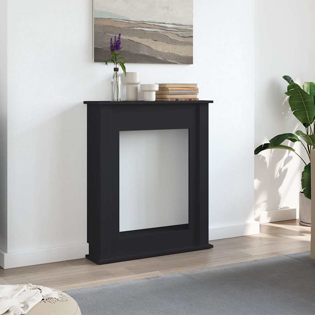 Vidaxx Kaminverkleidung 75x20x87,5 cm verarbeitetes Holz schwarz