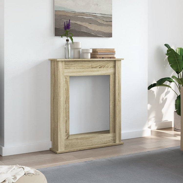 VidaXL Kaminverkleidung 75x20x87,5 cm Holzwerkstoff Sonoma-Eiche-farbig