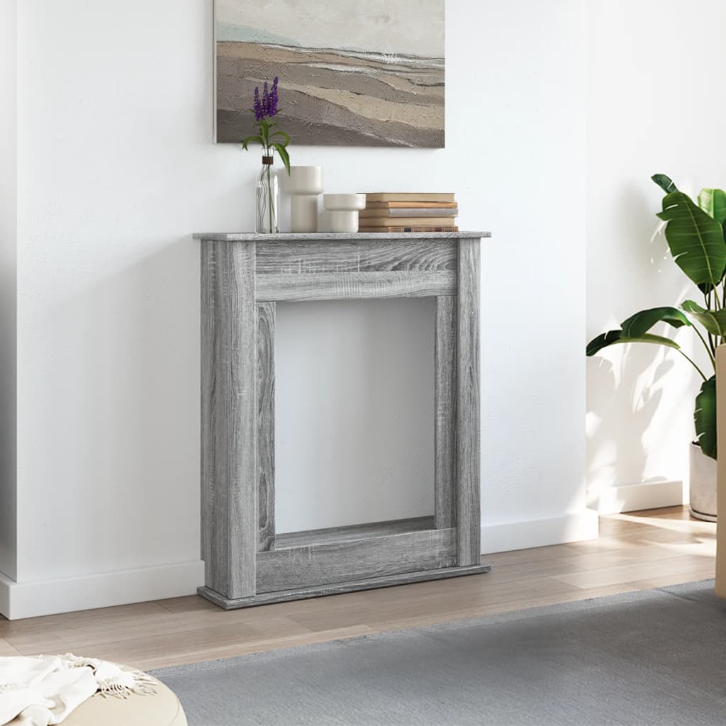 Vidaxx-Kaminverkleidung 75 x 20 x 87,5 cm, Holzwerkstoff, Farbe Sonoma-Eiche, Grau