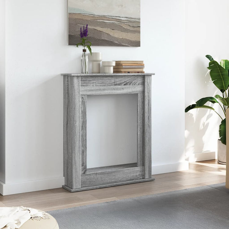 Vidaxx-Kaminverkleidung 75 x 20 x 87,5 cm, Holzwerkstoff, Farbe Sonoma-Eiche, Grau