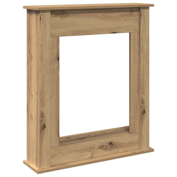 VidaXL Kaminverkleidung 75 x 20 x 87,5 cm, handgefertigtes Holz, handwerklich eichenfarben