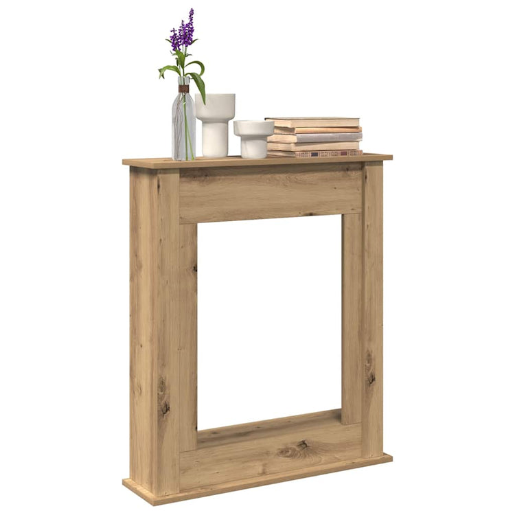 VidaXL Kaminverkleidung 75 x 20 x 87,5 cm, handgefertigtes Holz, handwerklich eichenfarben