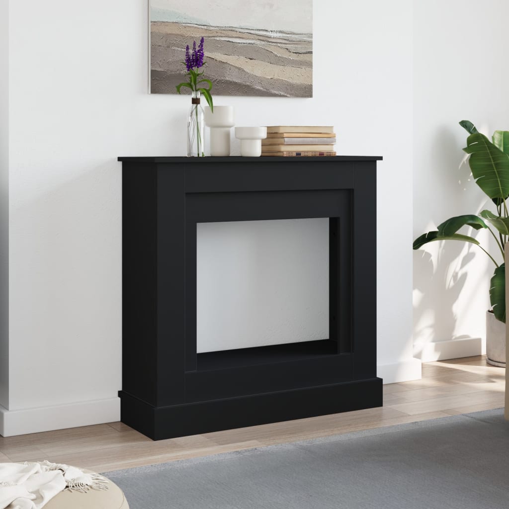 Vidaxx Kaminverkleidung 90x30x90 cm verarbeitetes Holz schwarz