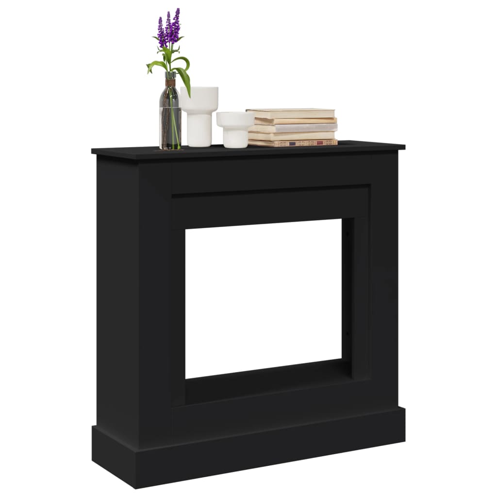 Vidaxx Kaminverkleidung 90x30x90 cm verarbeitetes Holz schwarz