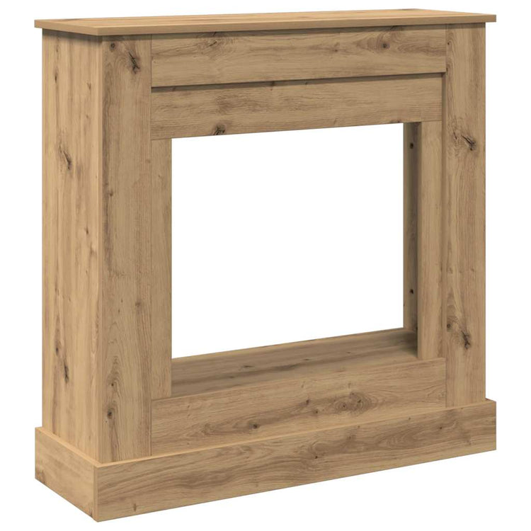 Vidaxx-Kaminverkleidung 90x30x90 cm, handgefertigtes Holz, handwerklich eichenfarben