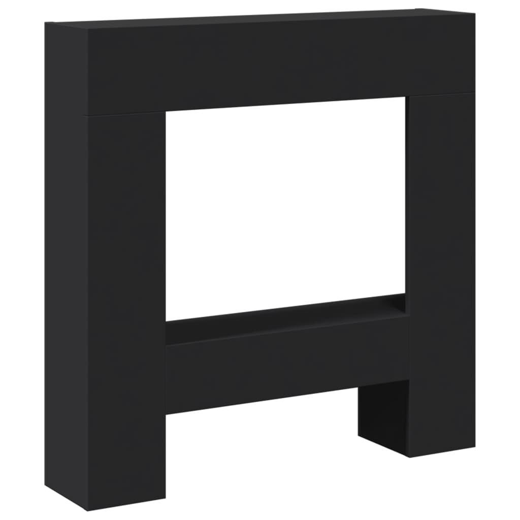 Vidaxl Hairstop 81x18x82 cm verarbeitetes Holz schwarz