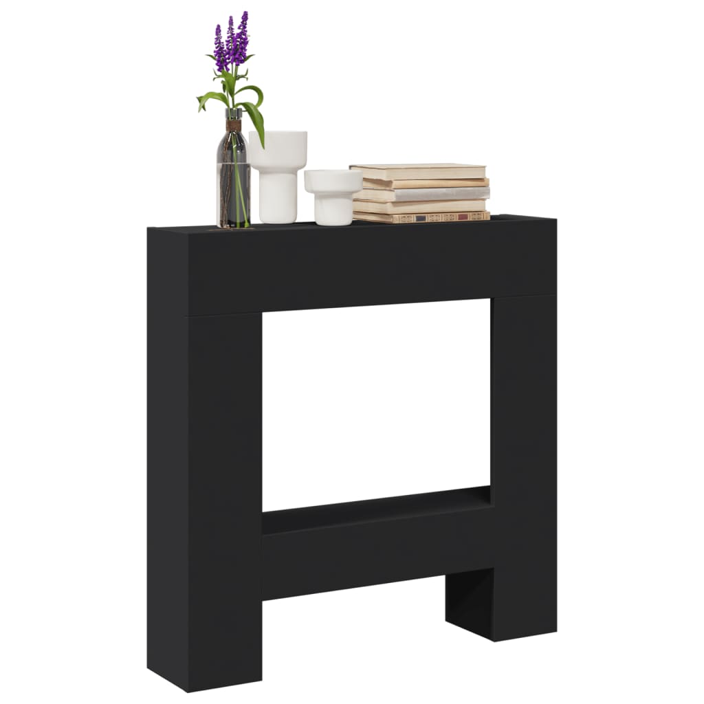 Vidaxl Hairstop 81x18x82 cm verarbeitetes Holz schwarz