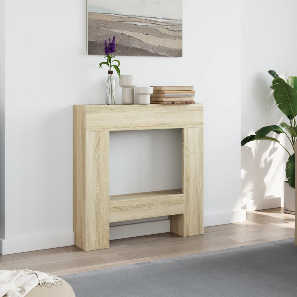 Vidaxl Hairstop 81x18x82 cm verarbeitetes Holz Sonoma Eiche gefärbt