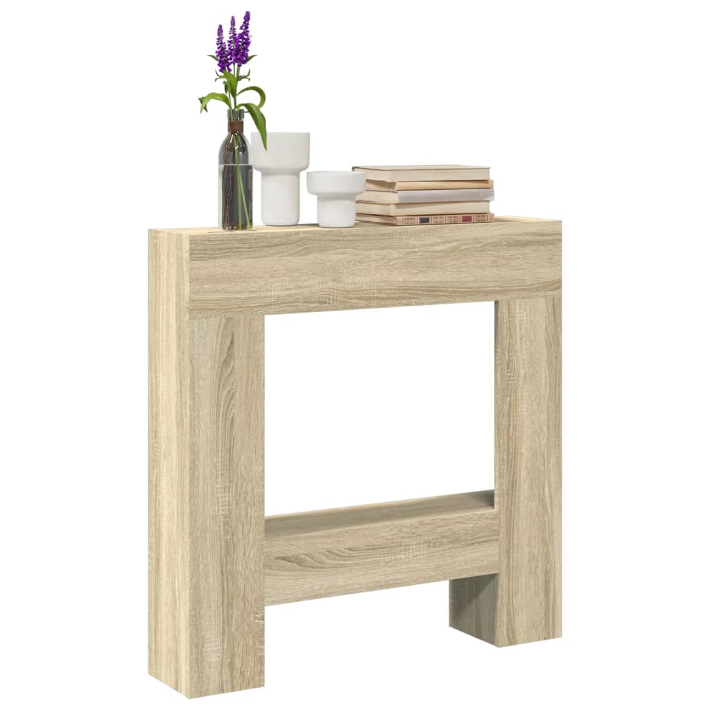 Vidaxl Hairstop 81x18x82 cm verarbeitetes Holz Sonoma Eiche gefärbt