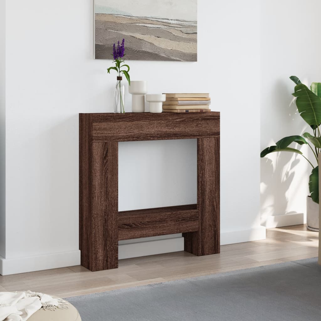 Vidaxl Hairstop 81x18x82 cm verarbeiteter Holzbraun -Eichen -Eichen