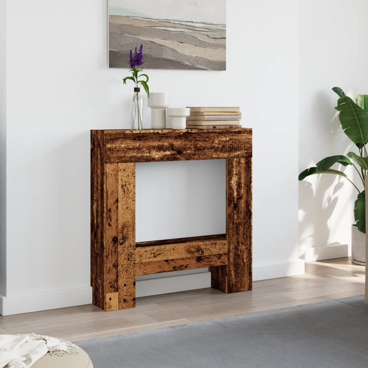 Vidaxx Kaminverkleidung 81x18x82 cm verarbeitetes Holz, altholzfarben