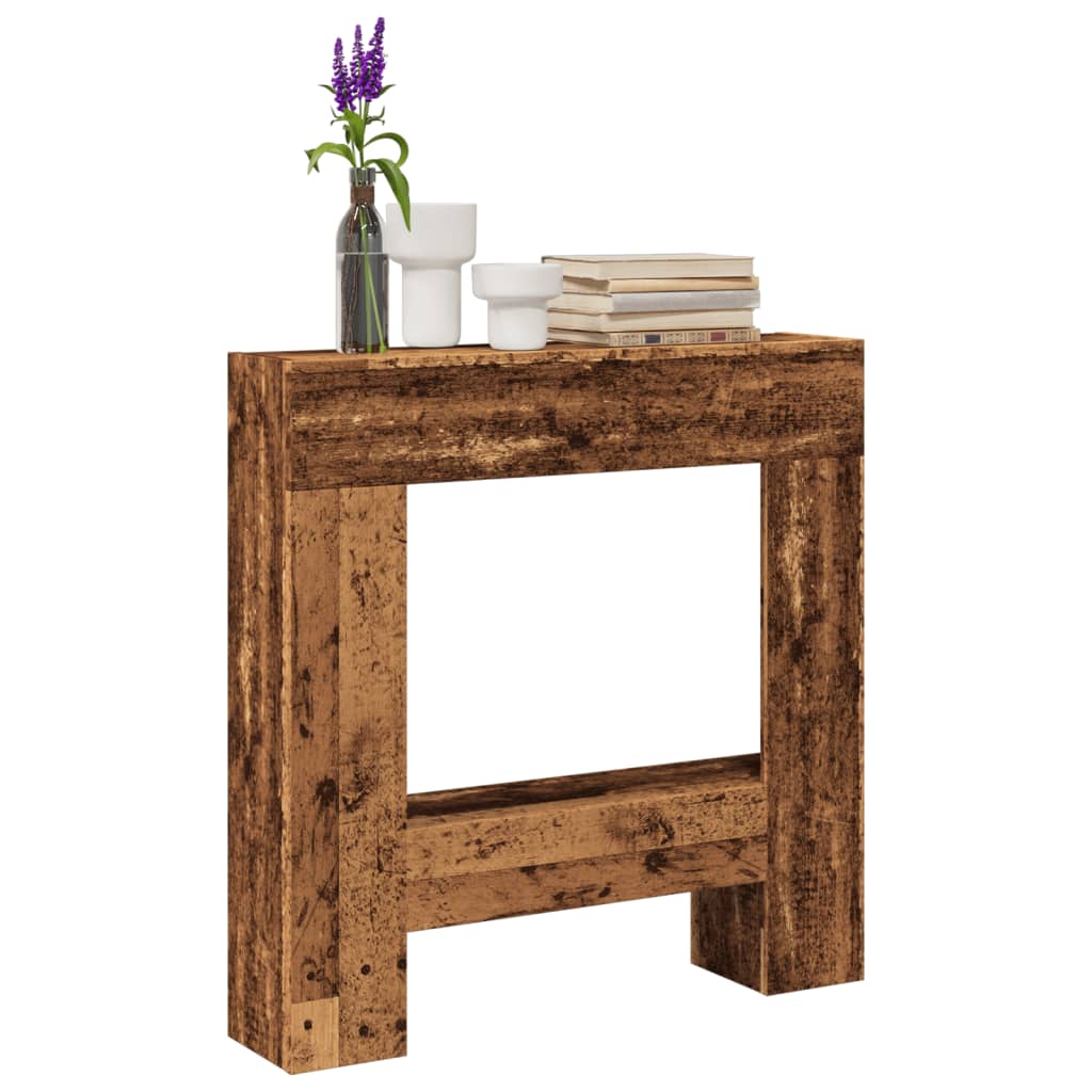 Vidaxx Kaminverkleidung 81x18x82 cm verarbeitetes Holz, altholzfarben