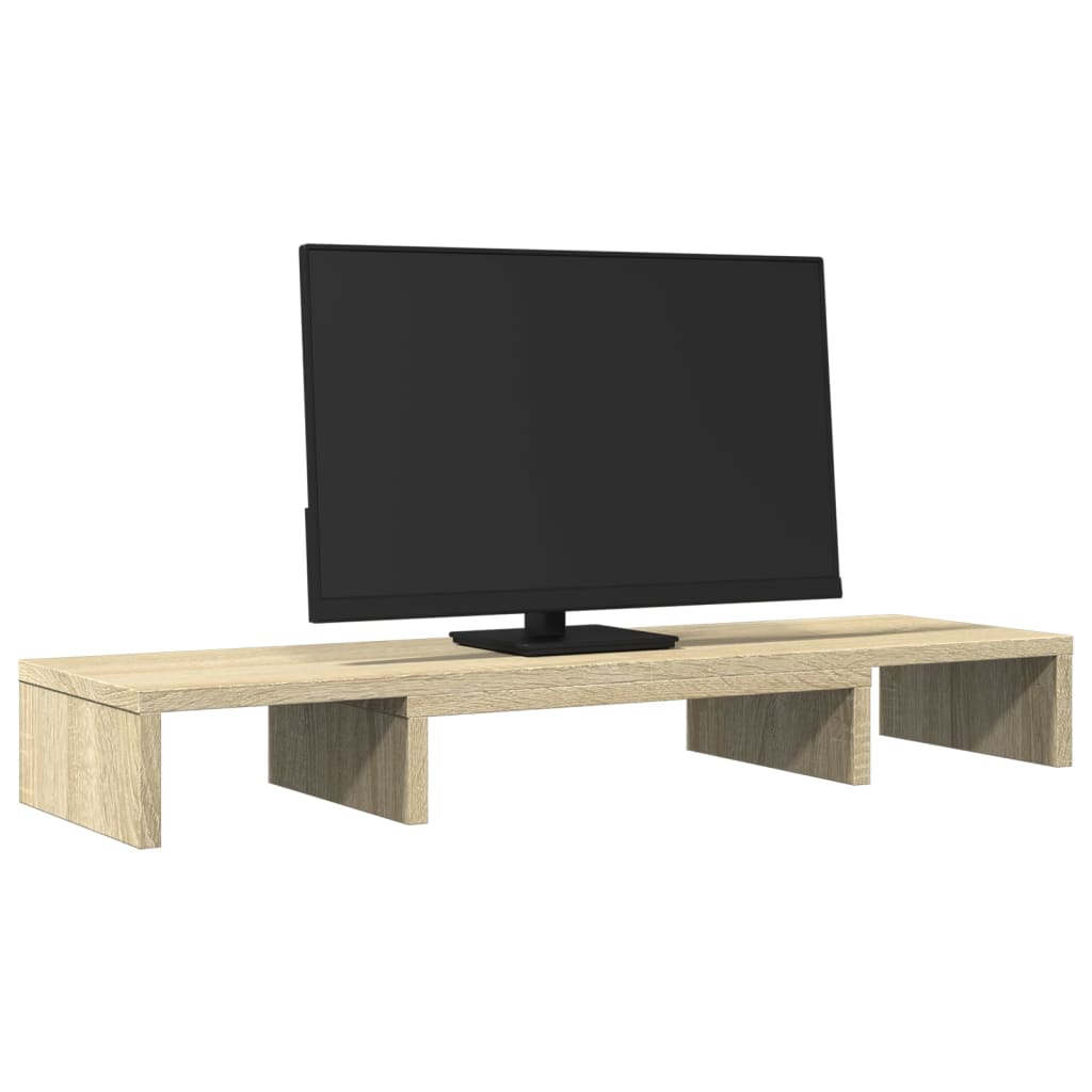 Vidaxl Monitor Standard einstellbar 80x24x10.5 cm Holz Sonoma Eiche