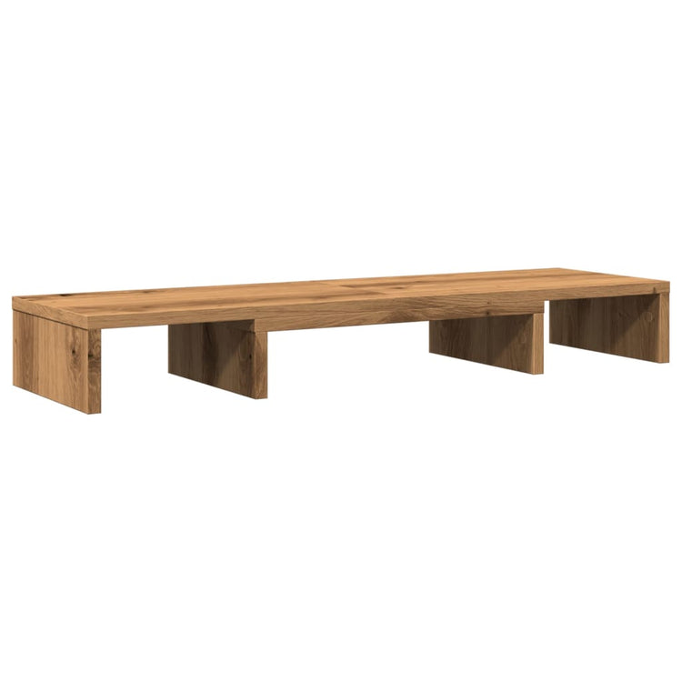 Vidaxx Monitorständer verstellbar 80x24x10,5cm Holz handwerkliche Eiche