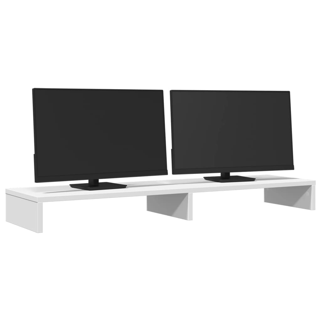 Vidaxl Monitor Standard 100x27x10 cm verarbeitetes Holz weiß