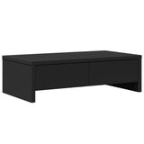 Vidaxl Monitor -Ständer mit Schubladen 50x27x15 cm verarbeitetes Holzschwarz - afbeelding 2