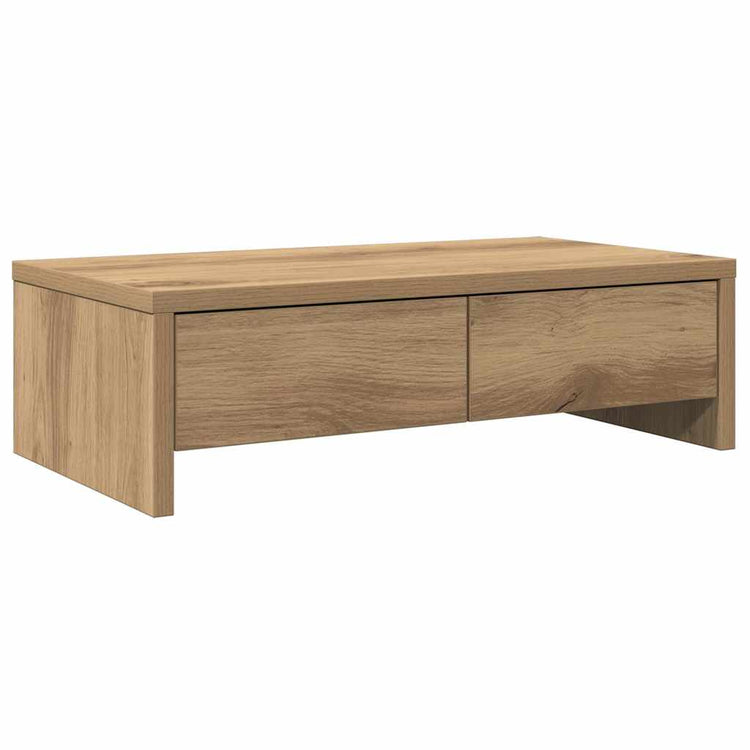 Vidaxxl Monitorständer mit Schubladen 50x27x15 cm Holz handwerkliche Eiche