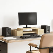 VIDAXL -Monitorständer mit Speicherplatz 70x27x15 cm Holz Sonoma Eiche - afbeelding 1