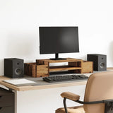 VIDAXL -Monitorständer mit Speicherplatz 70x27x15 cm Holz altes Holz - afbeelding 1