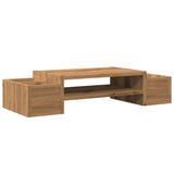 Vidaxl Monitor Stand Speicherplatz 70x27x15 cm Holzhandwerker -Eiche - afbeelding 2