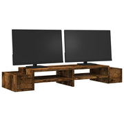 VIDAXL -Monitorständer mit Aufbewahrung 100x27x15 cm Holzgeräuchchen -Eiche - afbeelding 3