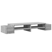 Vidaxl Monitor Stand Speicherplatz 100x27x15 cm Holzgrau Sonoma - afbeelding 2