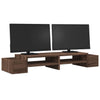Vidaxl Monitor -Ständer mit Speicherplatz 100x27x15 cm Holzbraune Eiche