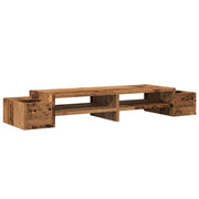 Vidaxl Monitor -Ständer mit Lagerraum 100x27x15 cm Holz altes Holz - afbeelding 2